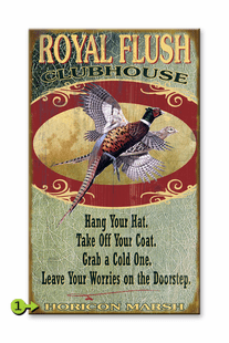 ROYAL FLUSH PERSONALIZED SIGN- PHESANTS