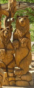 STYLIZED MA AND PA BEARS