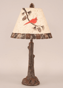 TREE TRUNK CARDINAL TABLE LAMP