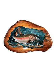 TROUT INTARSIA 24"X16"