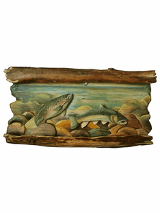 TROUT STREAM WALL INTARSIA