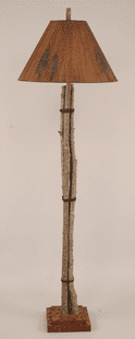 TWIG AND LEATHER FLOOR LAMP