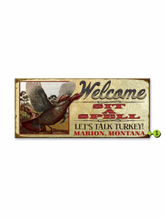 WELCOME PERSONALIZED SIGN- TURKEY