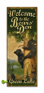 WELCOME TO THE BEARS' DEN PERSONALIZED SIGN