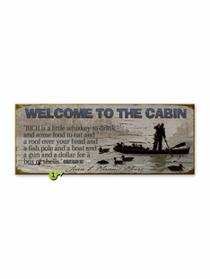 WELCOME TO THE CABIN PERSONALIZED SIGN
