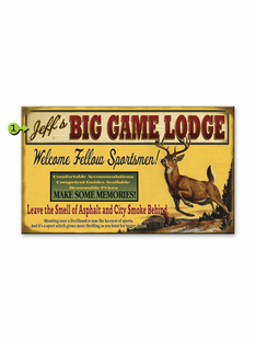 WELCOME TO THE LODGE- DEER PERSONALIZED SIGN