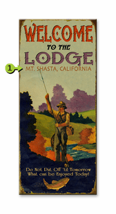 WELCOME TO THE LODGE PERSONALIZED SIGN