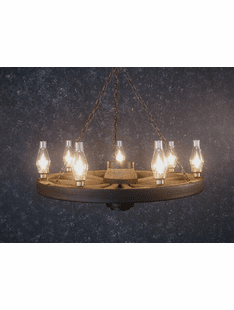 Western Wagon Wheel Large Chandelier
