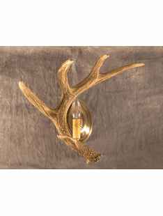 WHITETAIL SINGLE ANTLER FAUX SCONCE
