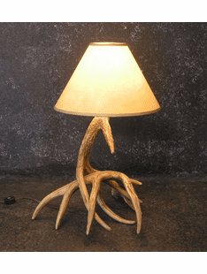 WHITETAIL TWO ANTLER FAUX  LAMP