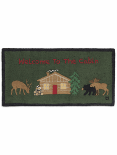 Wildlife Cabin 2x4 Welcome Rug