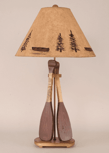 WOODEN CANOE PADDLE LAMP