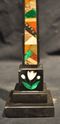 Ashford marble obelisk - geometric and floral inlays