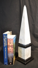 Black and white marble obelisk