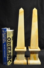 Cream Marble Obelisks