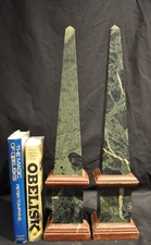Green & Brown Marble Obelisks