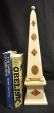 Italian 19th century cream & brown marble obelisk