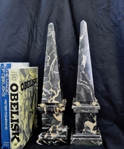 Italian Black Portoro Obelisks Mounted on Turtles