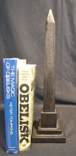 Antique Grand Tour Black Marble Obelisk