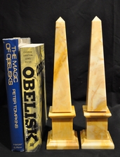 Italian Sienna marble obelisks