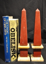 Porphyry and marble obelisks
