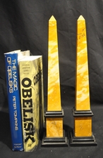 Sienna  and black marble obelisks