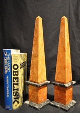 Red & Black Marble Obelisks