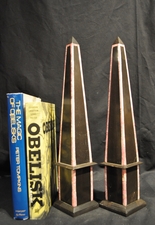 Black Slate & Pink Onyx Obelisks