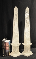 Tall Rock Crystal Obelisks