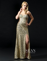 Gold prom dresses and gold evening gowns | Promgirl.net