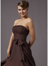 Brown Tea Length Mori Lee Party Dress 735