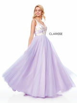 strapless open back dress Alyce 62082 Long Prom Dress Celadon / 00
