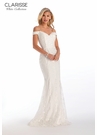 Clarisse 600210 Embellished Lace Gown | White Collection 2020| 2 Colors     