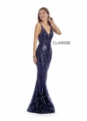 Clarisse Couture 5136 Navy Sequins Gown | Couture 2020| 