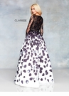 Clarisse Dress 3708 Black & White Floral Two-Piece | Prom 2019