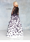 Clarisse Dress 3708 Black & White Floral Two-Piece | Prom 2019