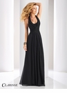 Clarisse Halter Cowl Neck Evening Gown 3103