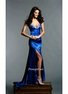 Glamorous Royal Blue Charmeuse Prom Dress 772