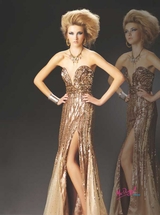 Gold prom dresses and gold evening gowns | Promgirl.net