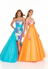 gloria formal glitter long dress Jewel Accented Waist Glitter Long A-line Silhouette Dress from GLS by Gloria XS / Navy main image 0