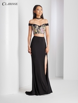 black dress with gold Chic Black Long Gold Lace Embellished Velvet llusion Neck Evening Prom Dress 42