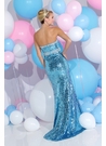 Sparkle Turquoise and Silver Prom Dress 71206