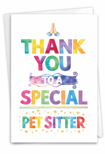 Special Pet Sitter Thanks Card