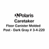 Caretaker Floor Canister Molded Post - Dark Gray # 3-4-220
