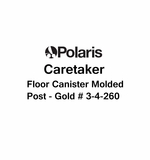 Caretaker Floor Canister Molded Post - Gold # 3-4-260