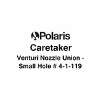 Caretaker Venturi Nozzle Union - Small Hole # 4-1-119