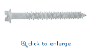 Aerosmith Fastening Systems TCH142340W 1/4" x 2-3/4" Sure-Con Concrete Screws Hex Head Slot - White (100/Box)