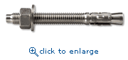 Aerosmith Fastening Systems WA6SS58412 5/8" x 4-1/2" Wedge Anchor 316 Stainless Steel Stainless Steel (25/Box)