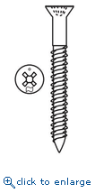 Elco Construction Products ELD440 1/4"-15 x 3-3/4" #3 Phillips Drive TrimFit Flat Head (.415" nom. O.D.) White Stalgard Coating UltraCon Masonry Fastening System (500/Box)