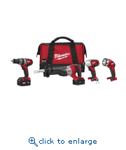 Milwaukee Electric Tool M18&trade; Cordless LITHIUM-ION 4-Tool Combo Kit 2696-24